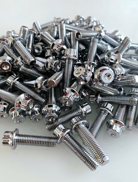 120 x Chrome Bolts M7 x 24mm